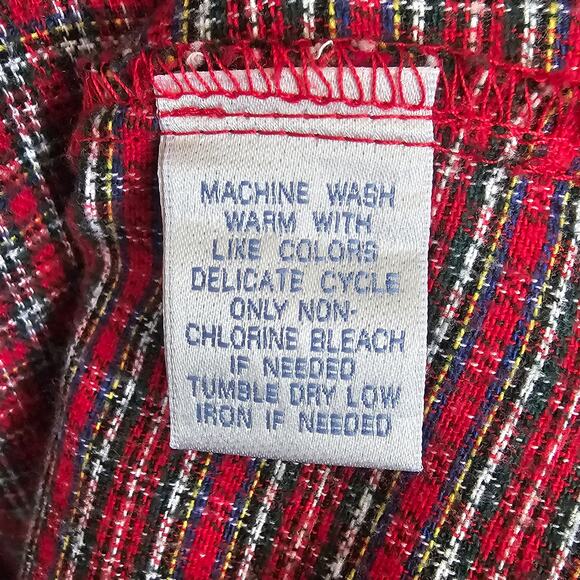 Cabernet Sleepwear Woman Flannel Nightgown 1X Pajamas Warm Red Plaid Traditional - Picture 9 of 9